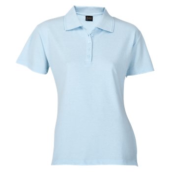 200g Ladies Pique Knit Golf Shirt - Sky Blue